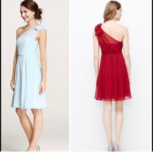 Ann Taylor One Shoulder, Chiffon Dress
